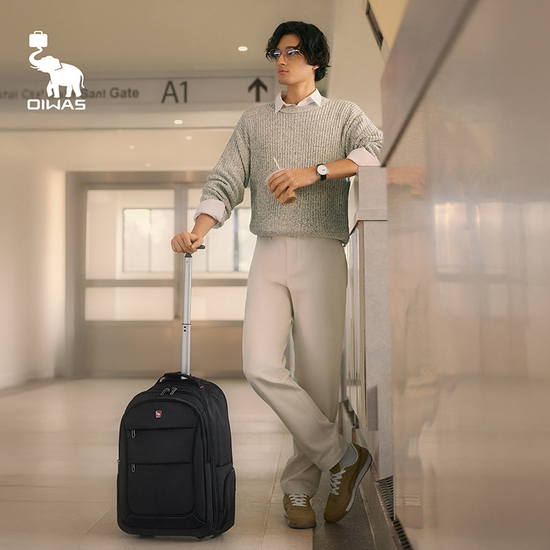 15.6-Inch Laptop Wheeled Backpack for Men and Women, Travel Rolling Backpack OIWAS丨Pack Your World丨Bags, Backpack & Luggage