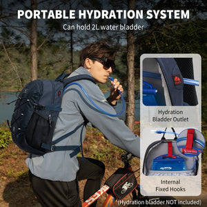 OIWAS EXPLORER 20L lightweight outdoor backpack, with portable hydration system, can hold 2L water bladder