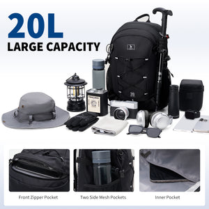 OIWAS-20L-Hiking-Backpack-Black-Capacity