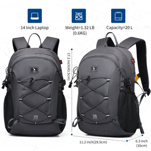 OIWAS-20L-Hiking-Backpack-Grey-Size
