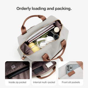 OIWAS City Wanderer grey travel bag worn crossbody in city street