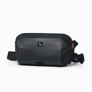 Water-resistant small messenger bag by OIWAS featuring padded strap, and smart pockets