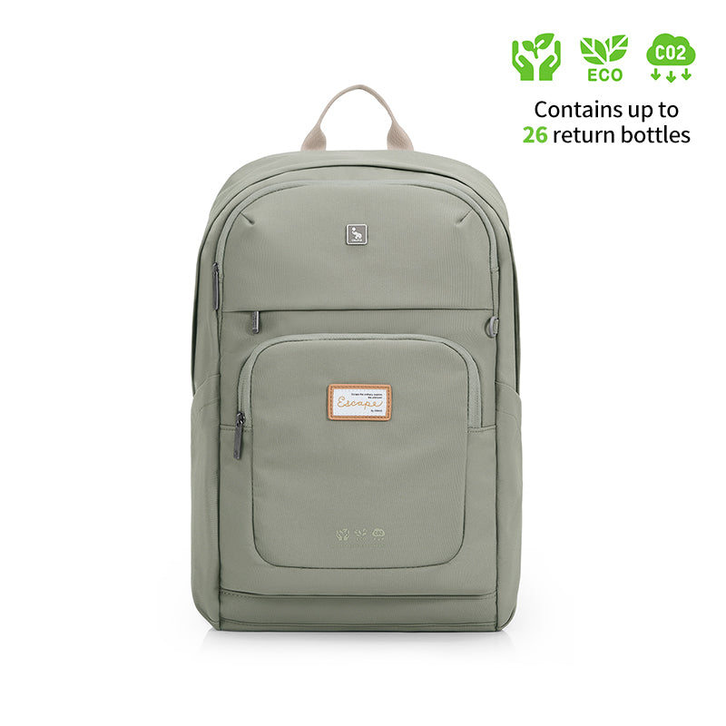 OIWAS-ESCAPE-14inch-Laptop-Backpack-for-Men-Green-Front