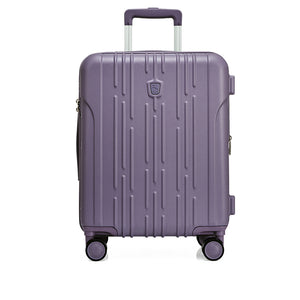 OIWAS purple expandable carry-on luggage with anti-scratch brushed finish—airline-approved, durable, and perfect for modern travelers.