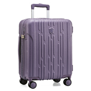 OIWAS purple expandable carry-on luggage with anti-scratch brushed finish—airline-approved, durable, and perfect for modern travelers.