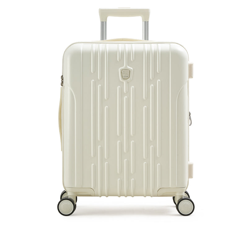 OIWAS carry-on luggage with expandable feature, showcasing a sleek design suitable for both business and leisure travel