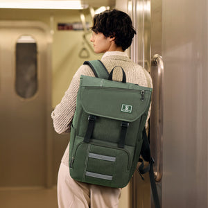 OIWAS-Flap-Laptop-Backpack-Green-Scene