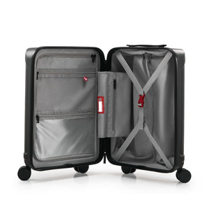 Open interior of OIWAS Horizon X luggage showing spacious, eco-friendly lining and smart packing layout.