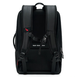 OIWAS business backpack back panel and shoulder straps detail