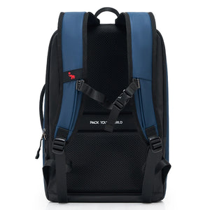 OIWAS business backpack back panel and shoulder straps detail