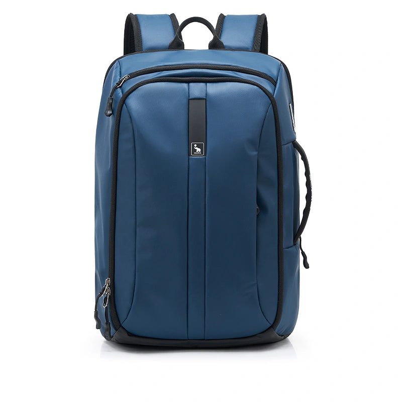 OIWAS lightweight 17.3 inch laptop backpack in blue – front view