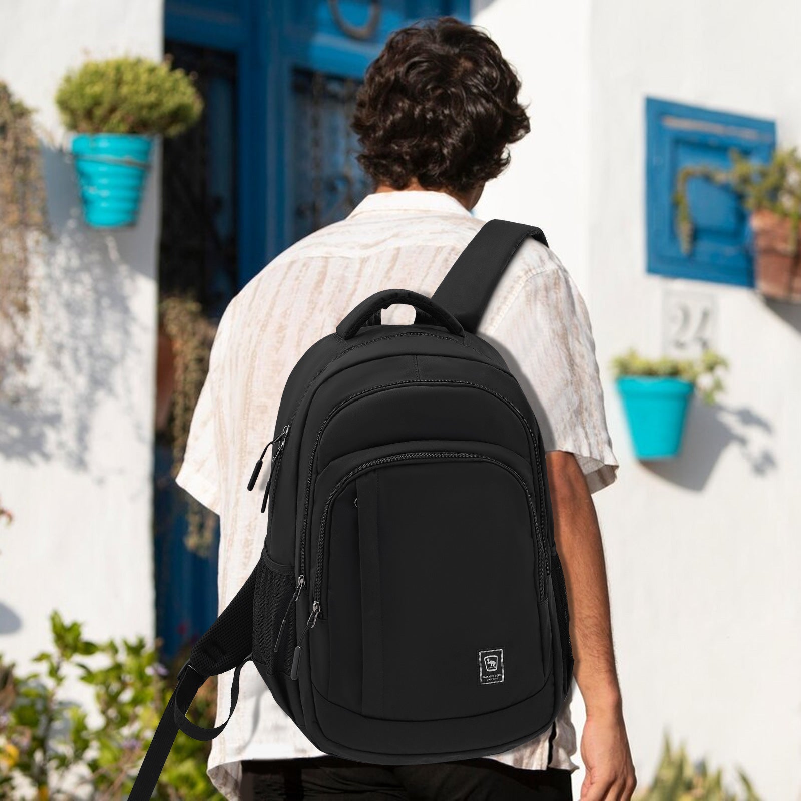 OIWAS-Multi-Purpose-Laptop-Backpack-Black-Lifestyle