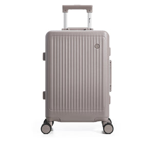 OIWAS-PIONEER-Aluminum-Frame-CarryOn-Coffee-Front