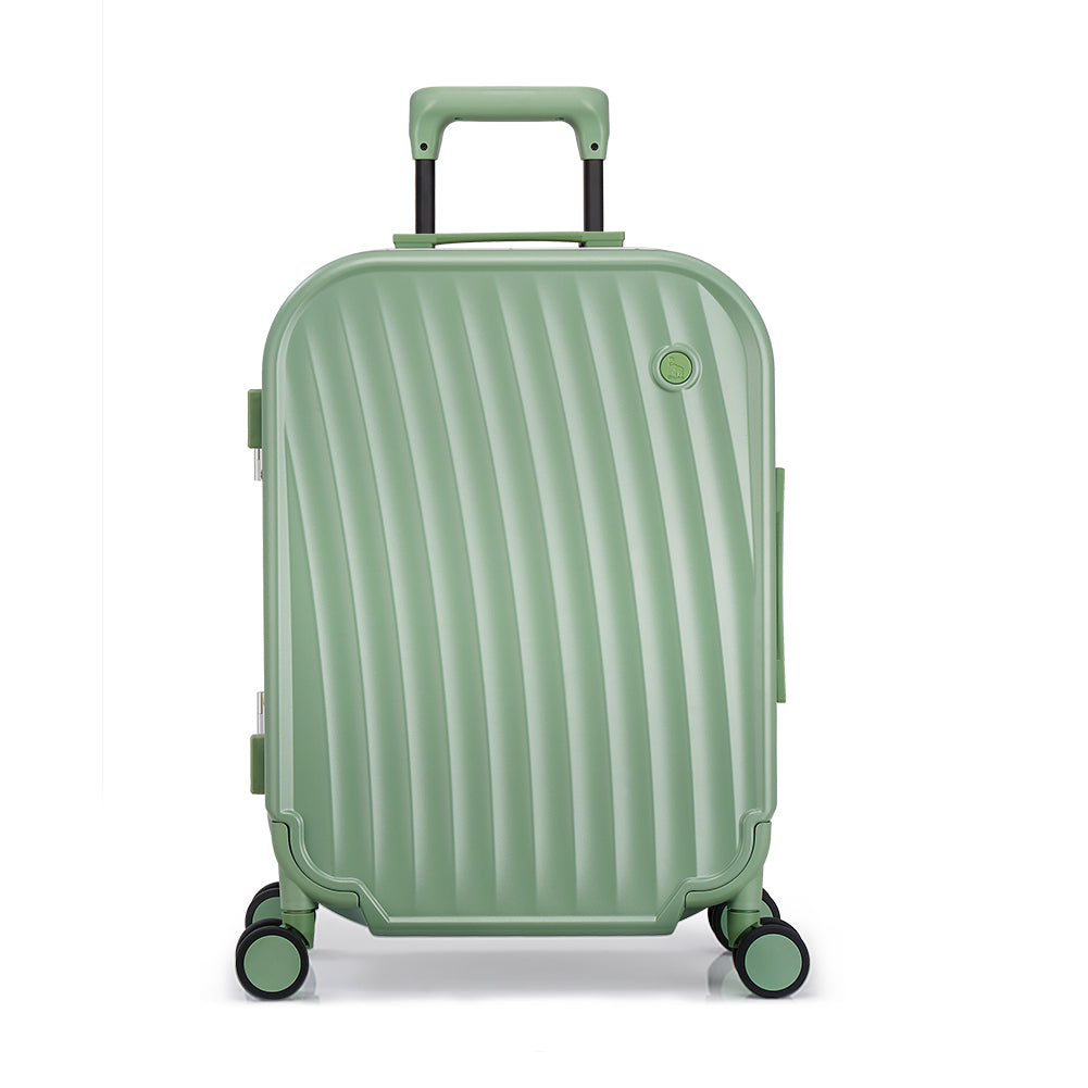 OIWAS-SMOOTH-Aluminum-Frame-CarryOn-Green-Front