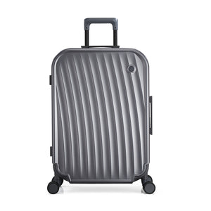 OIWAS-SMOOTH-Aluminum-Frame-CarryOn-Grey-Front