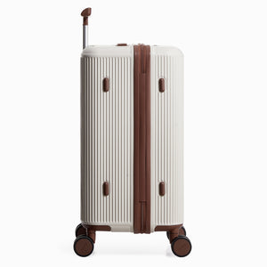 OIWAS-Trunk-Travel-Luggage-Brown-Side