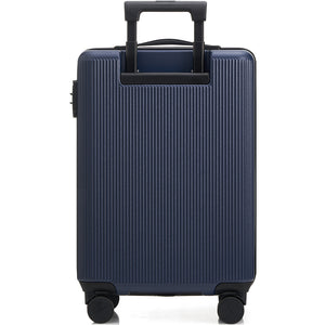 Blue suitcase with a textured surface on a white background — OIWAS Edge Collection