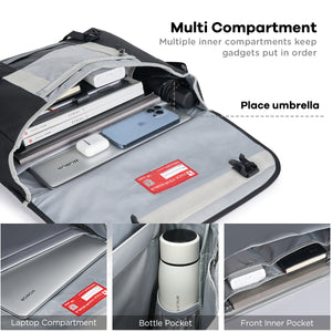 OIWAS messenger bag with multiple organized compartments for daily items