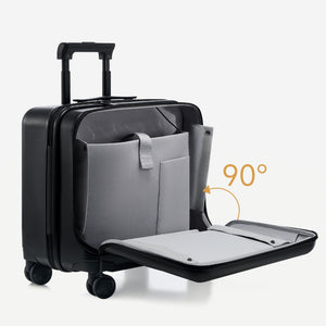 OIWAS SMOOTH Series 18" carry-on luggage, front opening design allows for effortlessly access your laptop and tablet without the hassle.