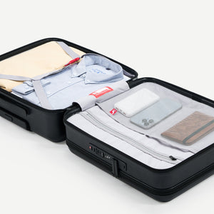 OIWAS SMOOTH Series Front Opening 18" Carry On Luggage: large capacity with multiple compartments to meet travel needs