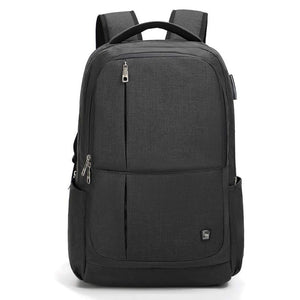 OIWAS 17 Inch Laptop Backpack Black - Front View