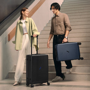 OIWAS premium-quality travel collection crafted with durable polycarbonate, YKK zippers, and aerospace-grade aluminum components.