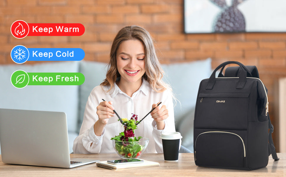 "Best OIWAS 15.6 Inch Laptop and Lunch Backpack for Women"