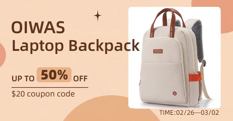 ✨OIWAS Laptop Backpack 50% Off✨