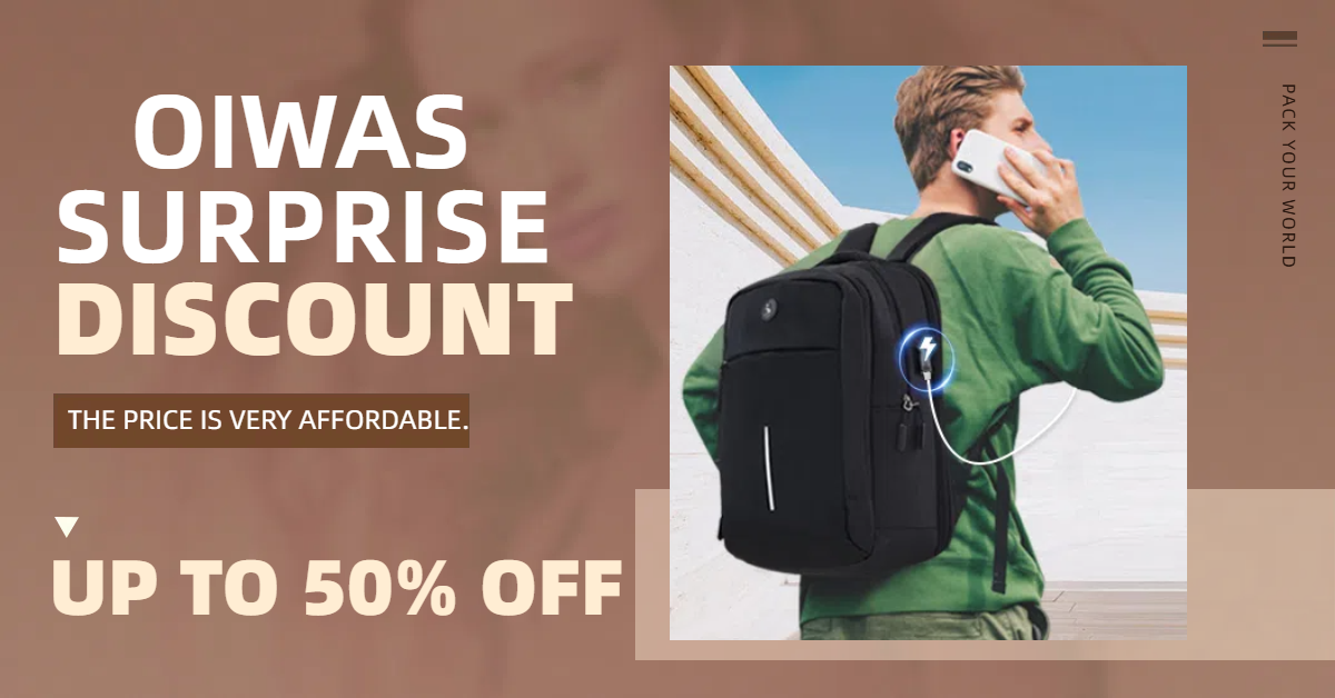 🔥OIWAS Laptop Backpack 50% Off🔥