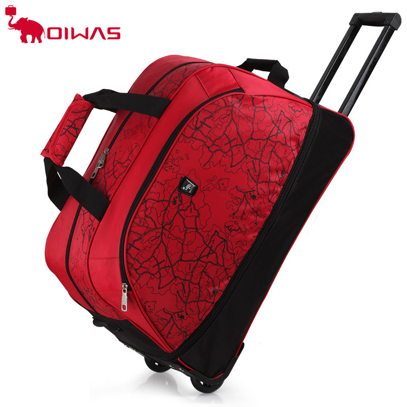 OIWAS Expandable Carry-On Rolling Duffle Bag with Wheels