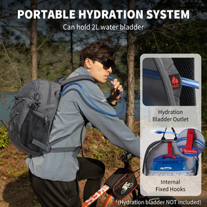 OIWAS EXPLORER 20L lightweight outdoor backpack, with portable hydration system, can hold 2L water bladder