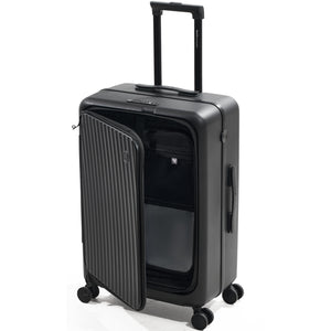 SMOOTH 24-inch front opening check-in luggage, showcasing its sleek design and convenient front access feature.