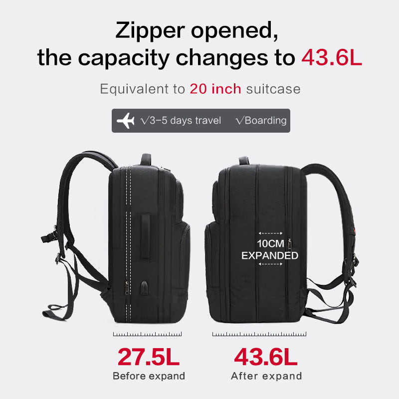 OIWAS  Large Capacity Expandable Backpack