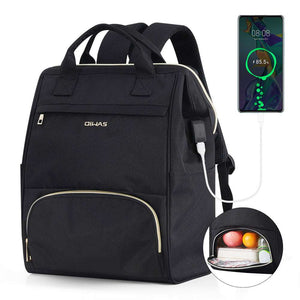 Fashionable Ladies' 15.6-Inch Notebook Business Backpack with Waterproof & Insulation for Picnics/Outdoor Trips