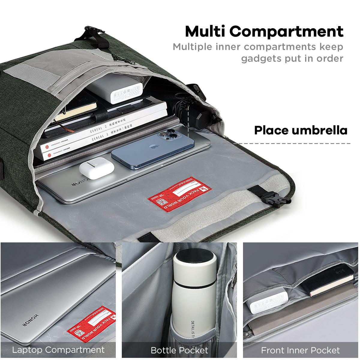 Men's messenger bag multi-color optional large-capacity fashion waterproof leisure bag OIWAS丨Pack Your World丨Bags, Backpack & Luggage