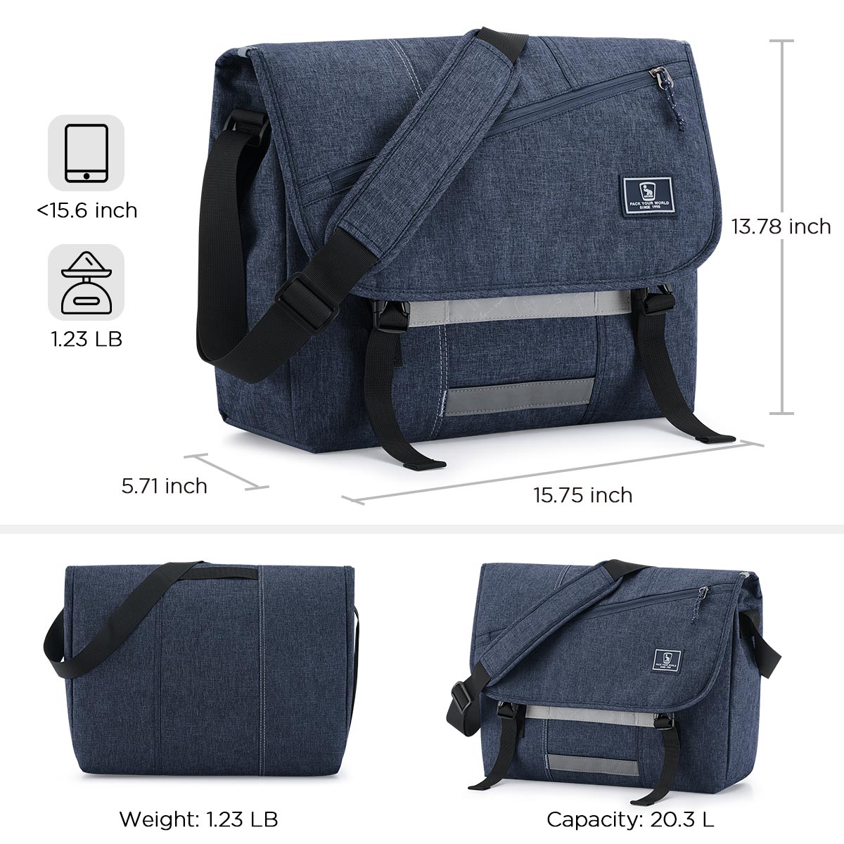 Men's messenger bag multi-color optional large-capacity fashion waterproof leisure bag OIWAS丨Pack Your World丨Bags, Backpack & Luggage