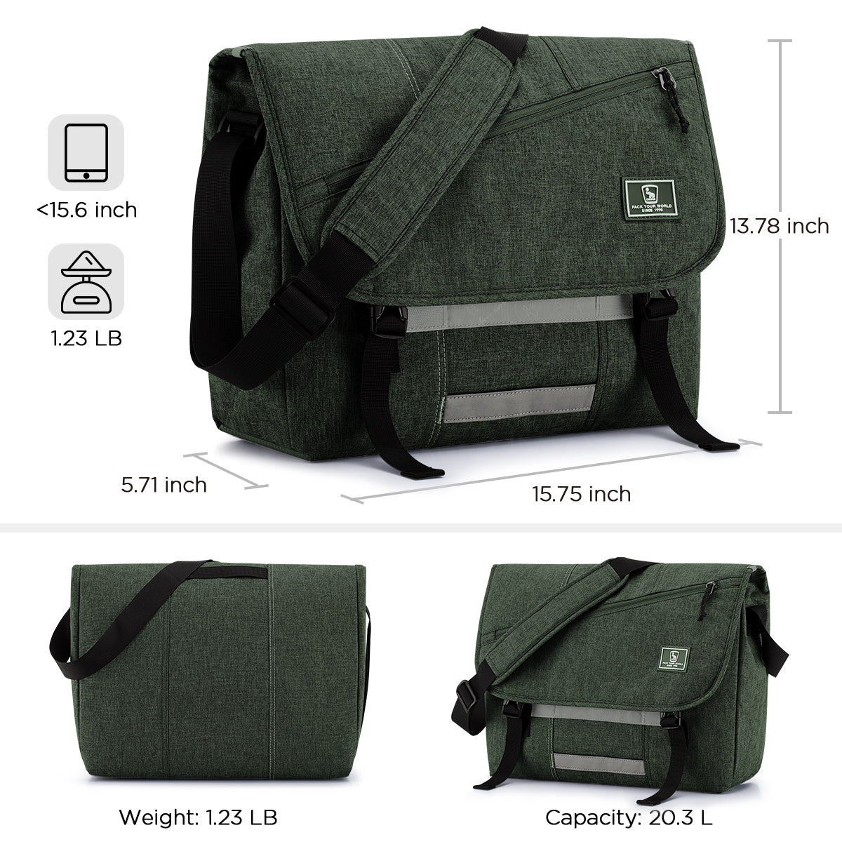 Men's messenger bag multi-color optional large-capacity fashion waterproof leisure bag OIWAS丨Pack Your World丨Bags, Backpack & Luggage