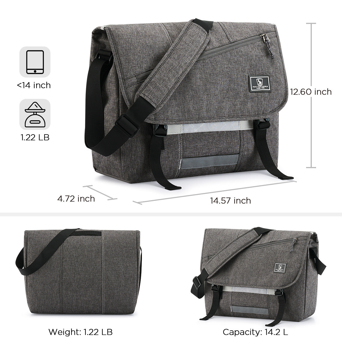 Men's messenger bag multi-color optional large-capacity fashion waterproof leisure bag OIWAS丨Pack Your World丨Bags, Backpack & Luggage