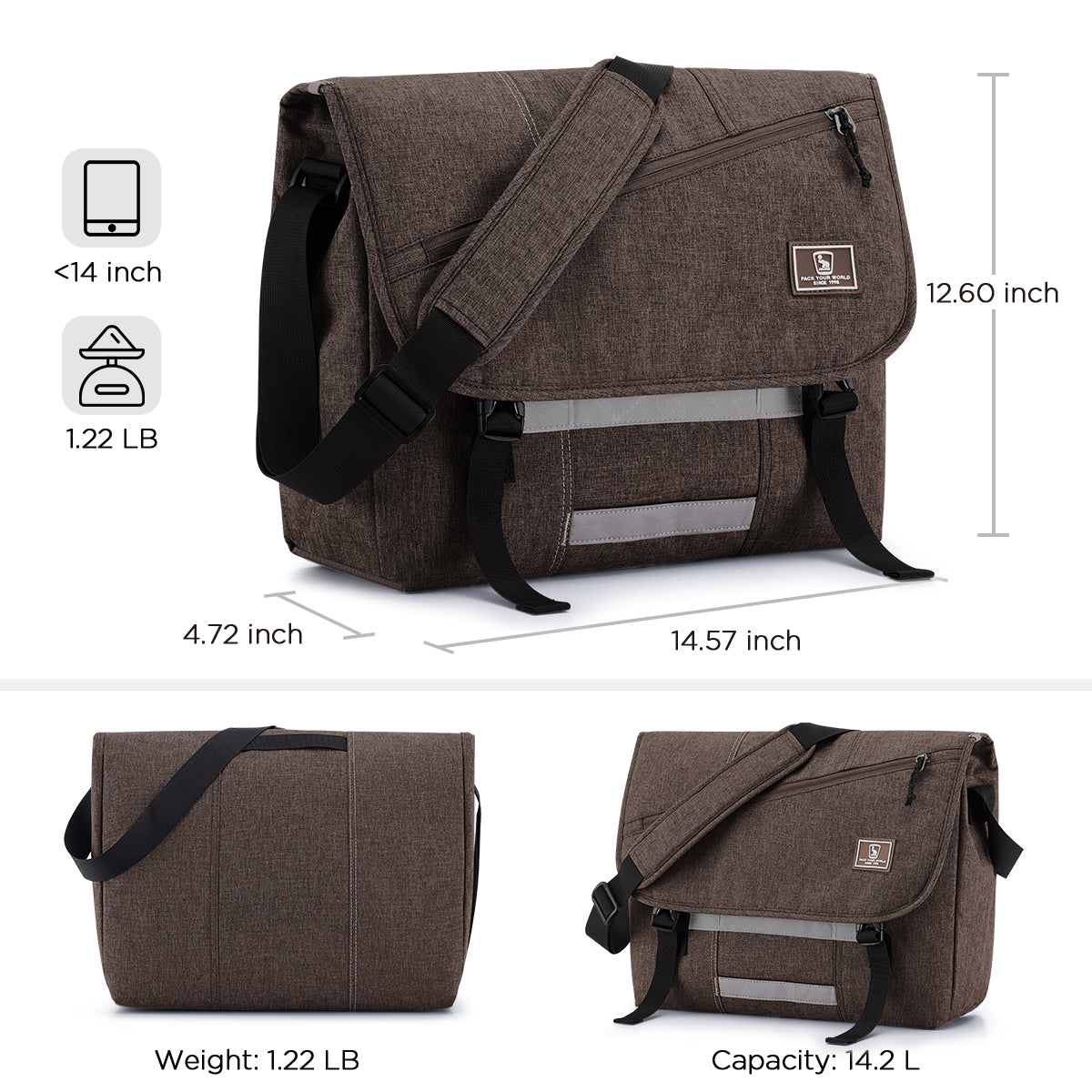 Men's messenger bag multi-color optional large-capacity fashion waterproof leisure bag OIWAS丨Pack Your World丨Bags, Backpack & Luggage