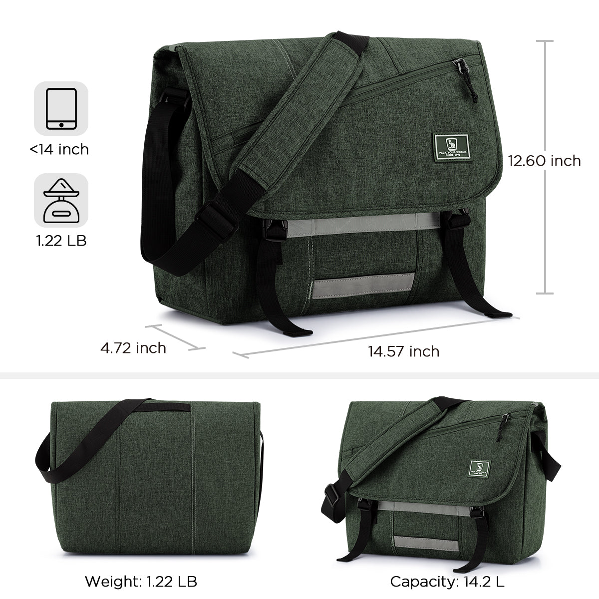 Men's messenger bag multi-color optional large-capacity fashion waterproof leisure bag OIWAS丨Pack Your World丨Bags, Backpack & Luggage