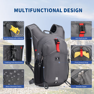 OIWAS-15L-Hiking-Backpack-Grey-Details