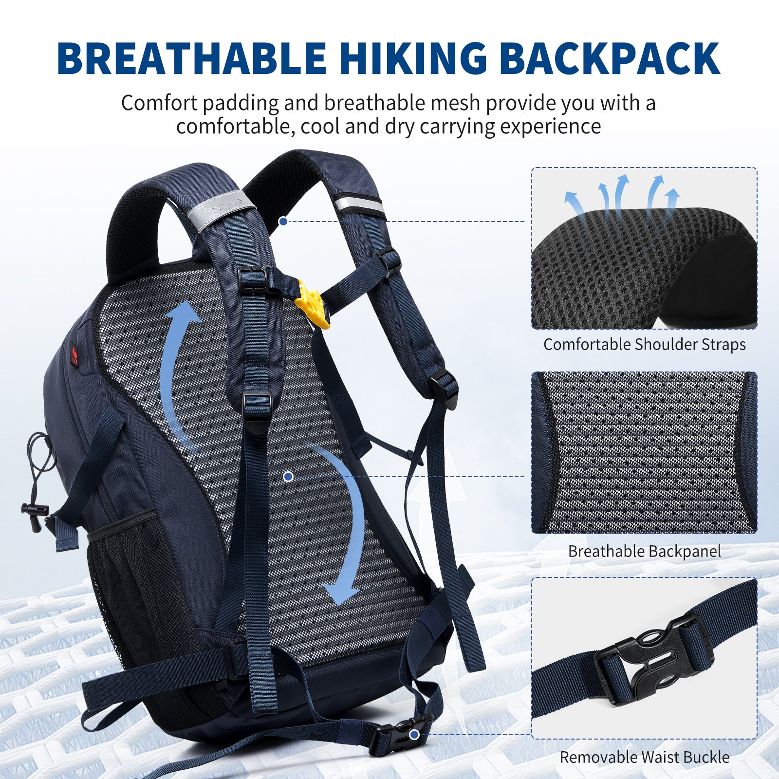 OIWAS-20L-Hiking-Backpack-Navy-Backpad