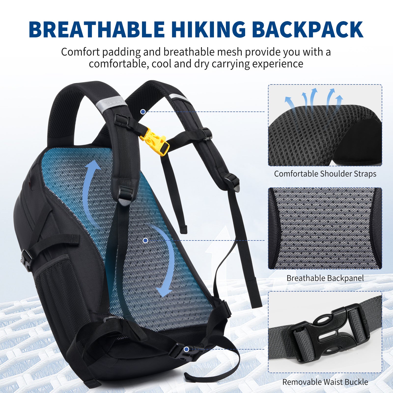 OIWAS-20L-Ultralight-Camping-Backpack-Black-Backpad