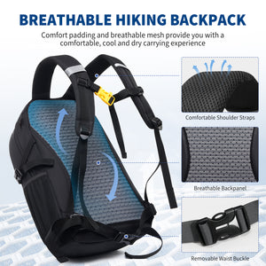 OIWAS-20L-Ultralight-Camping-Backpack-Black-Backpad