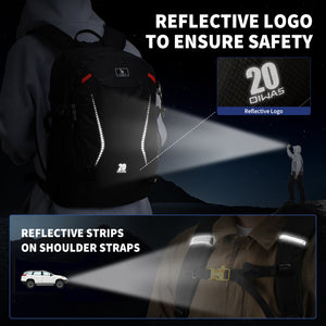 OIWAS-20L-Ultralight-Camping-Backpack-Black-Reflective-Strips