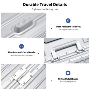 OIWAS aluminum luggage seamless sealing strip water resistant dust proof carry on suitcase