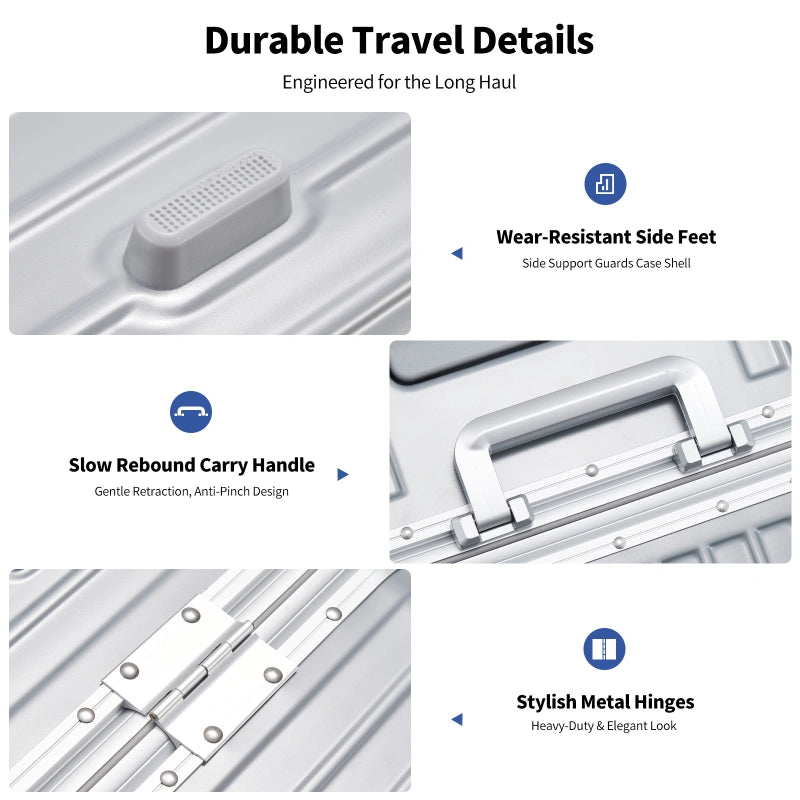 OIWAS aluminum luggage seamless sealing strip water resistant dust proof carry on suitcase