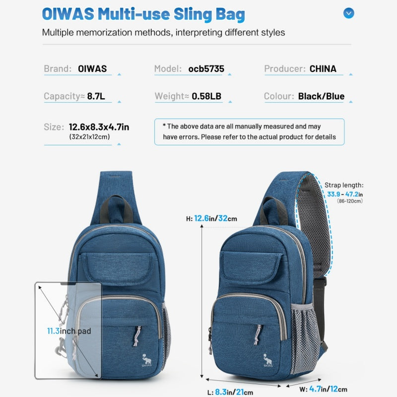 OIWAS-Blue-Sling-Bag-Size