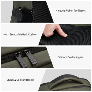 OIWAS-Business-Laptop-Backpack-Green-Details