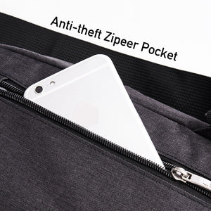 OIWAS black chest bag worn as crossbody sling for men